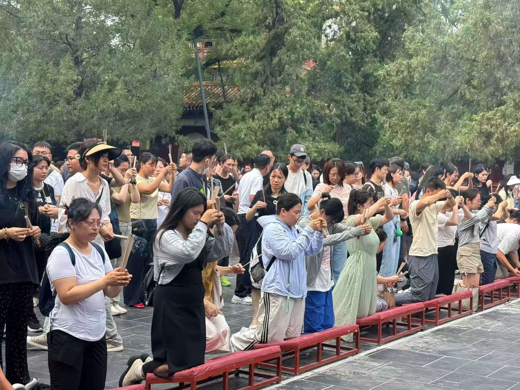 Praying for Blessings at Yonghe Temple