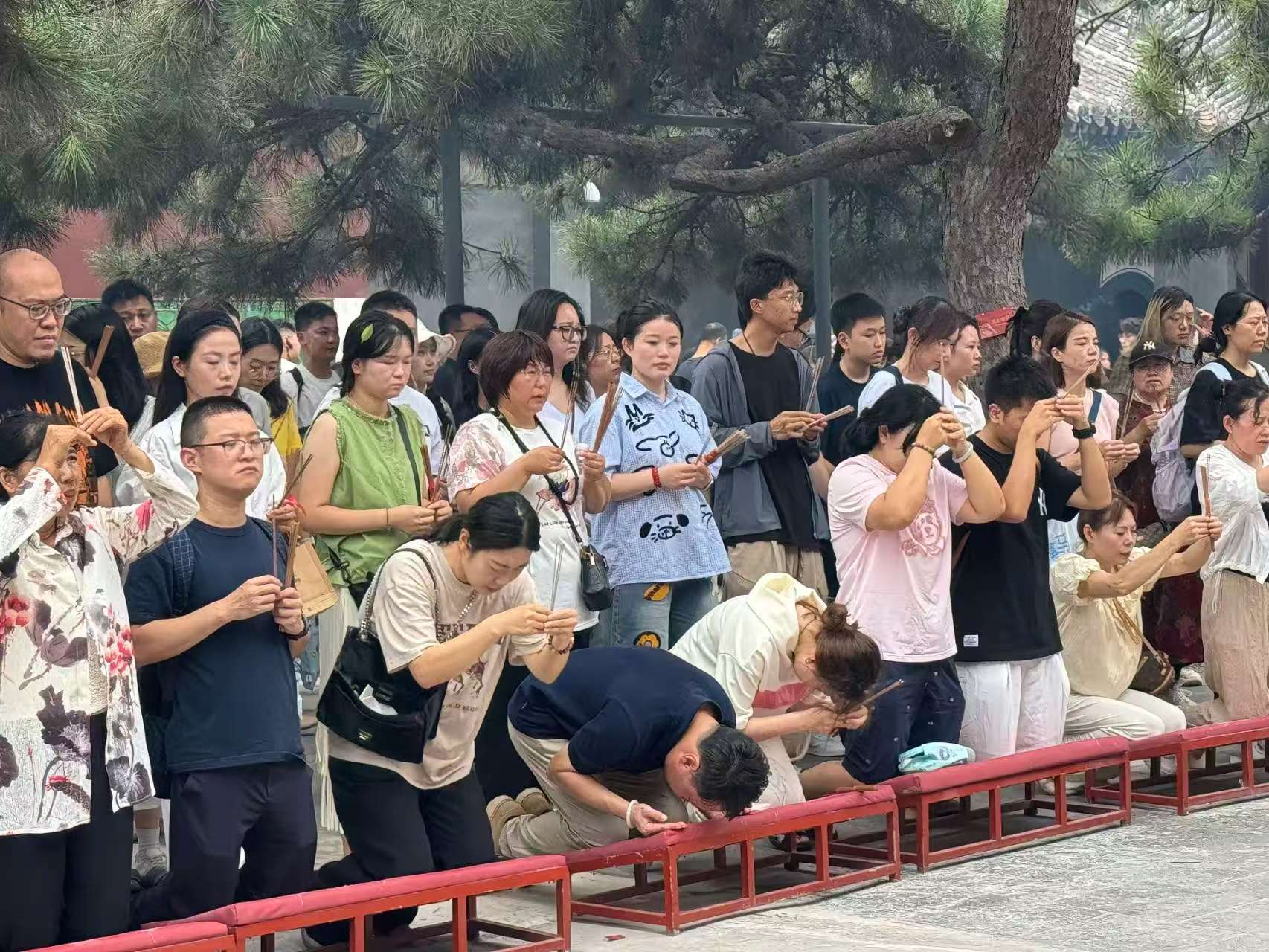 Praying for Blessings at Yonghe Temple