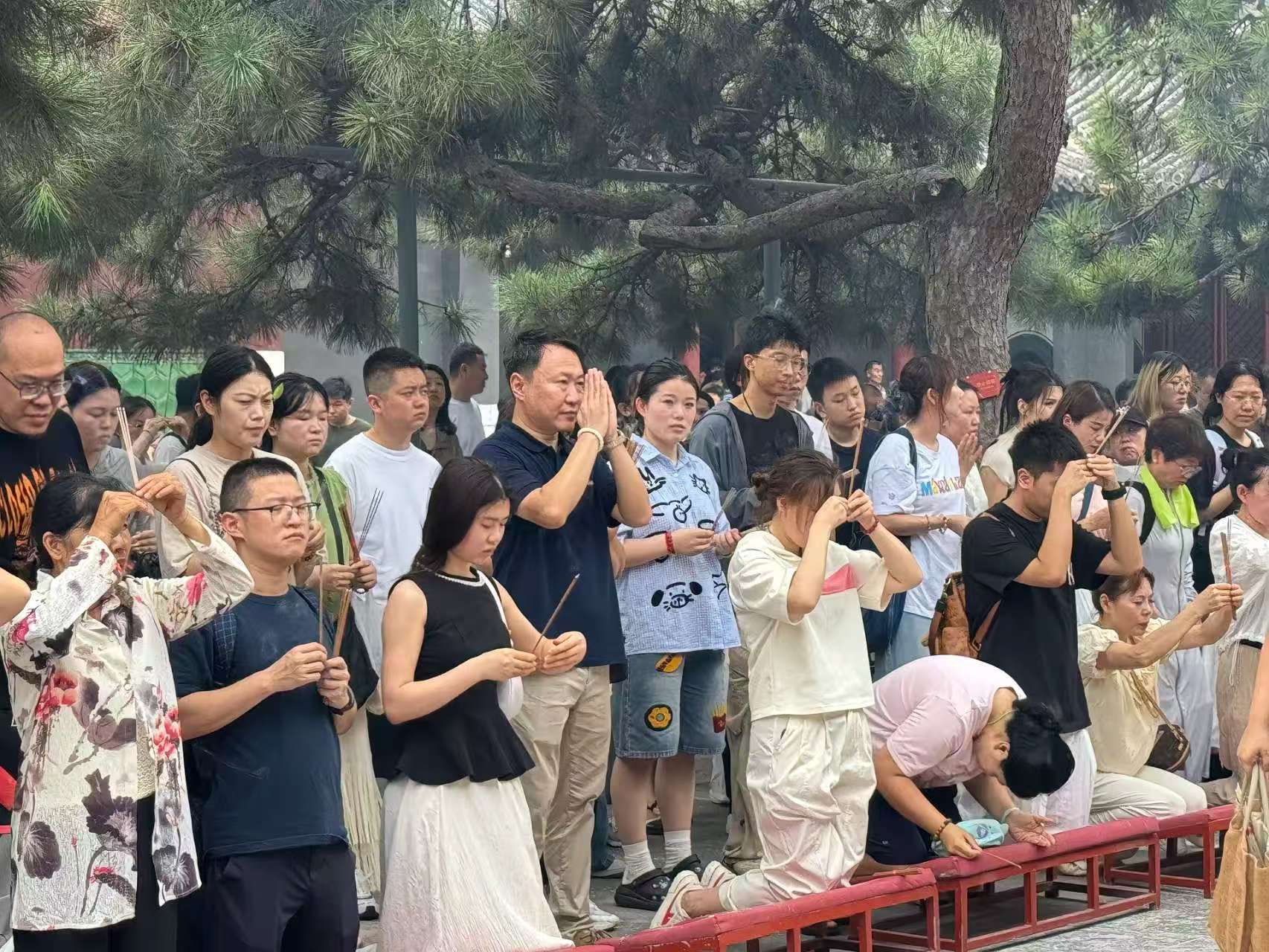 Praying for Blessings at Yonghe Temple