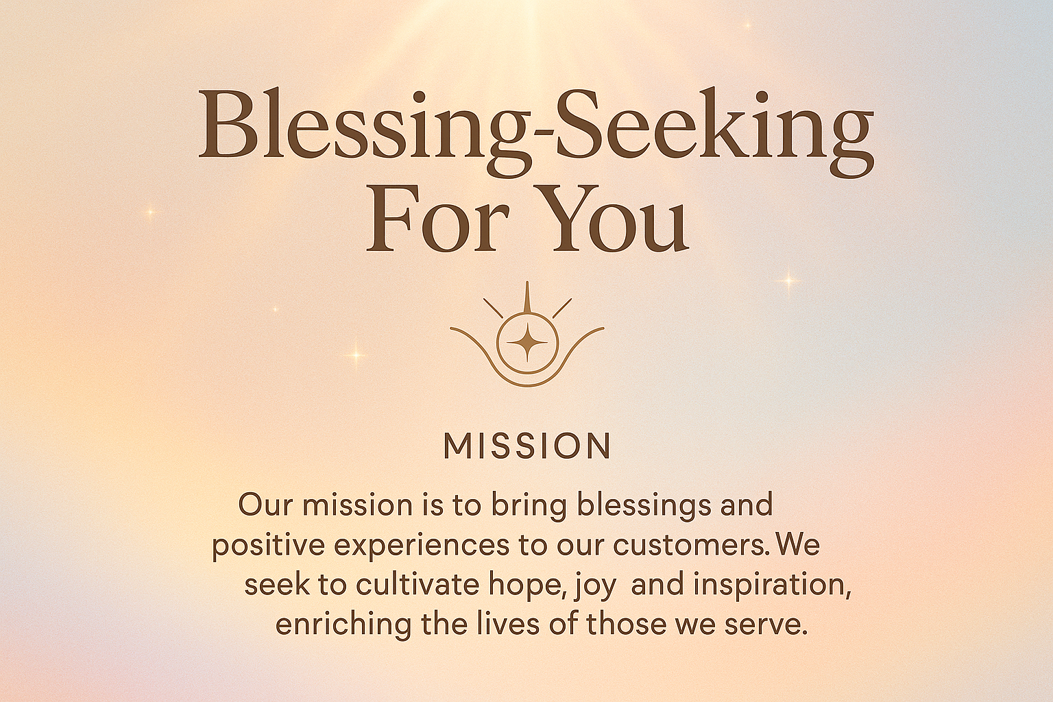 Blessing-Seeking For You 品牌故事海报